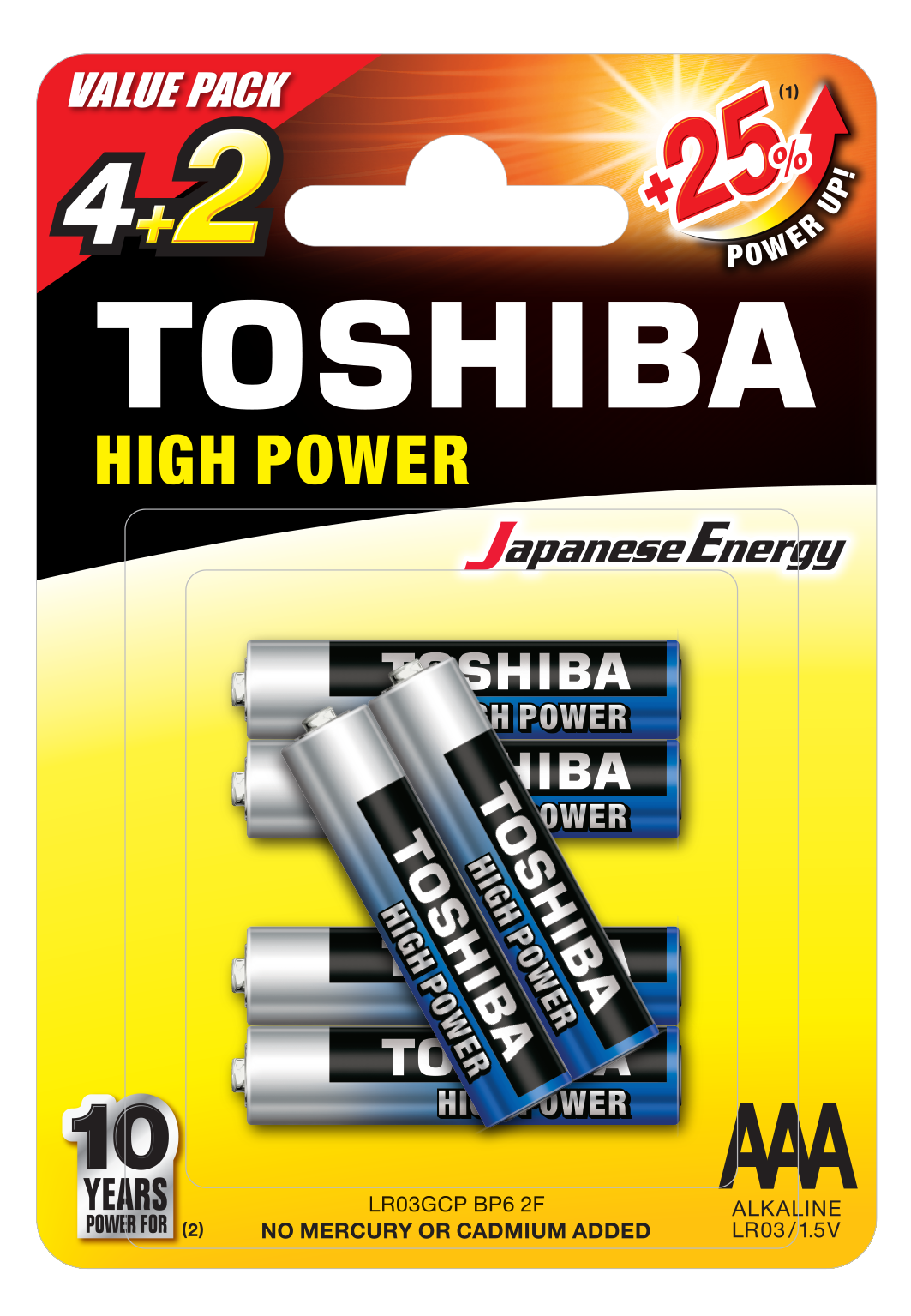 TOSHIBA Batéria LR03 4+2 Grátis Promo Pack